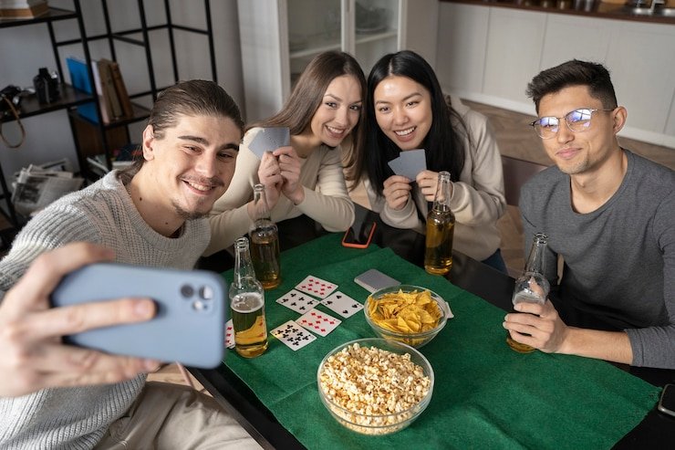 antarmuka permainan meja qqtopan di smartphone